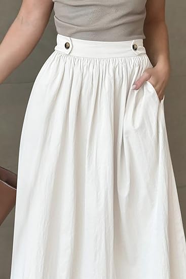 Women's Flowy High Waist A-Line Skirt
